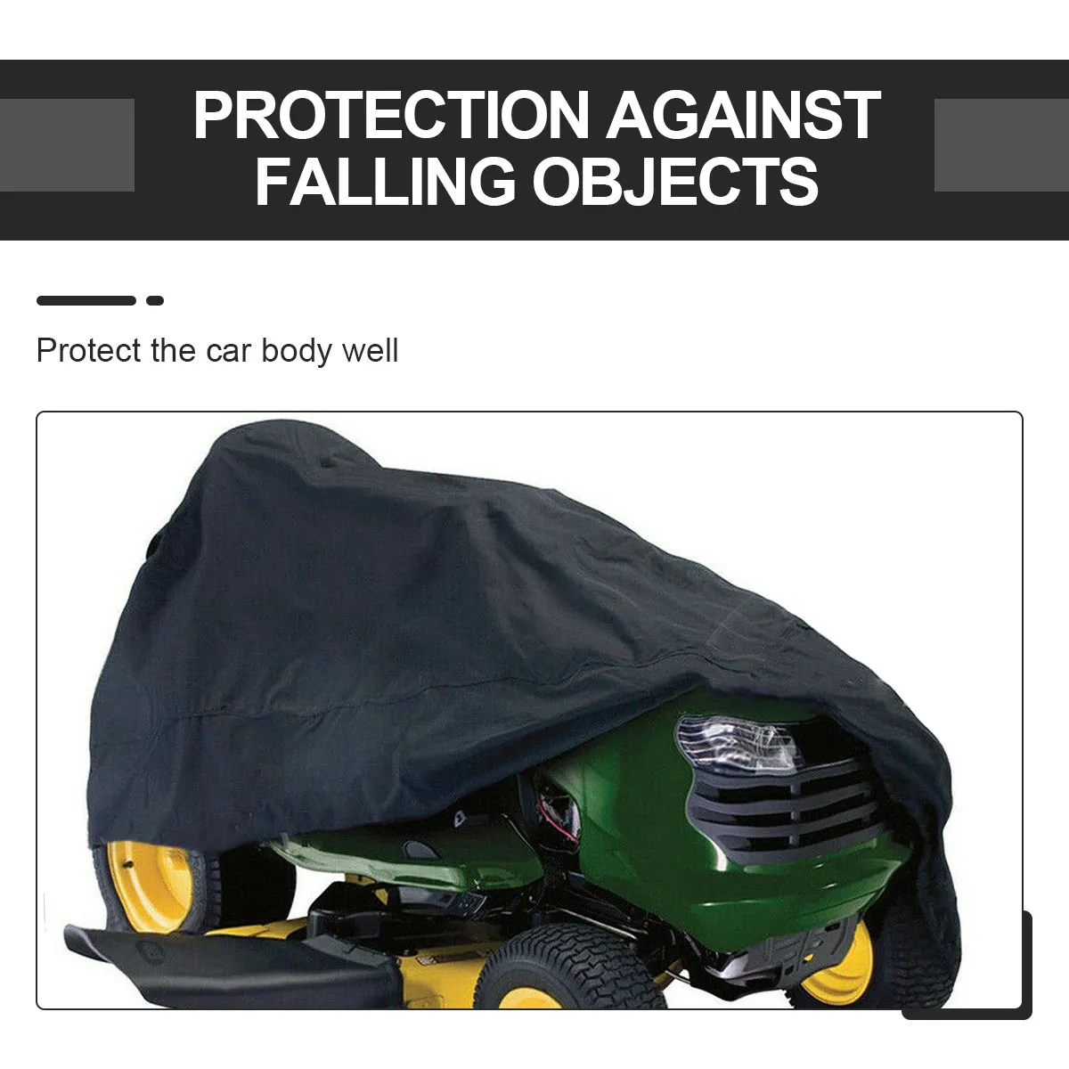 Grass Machine Outdoor Cover Black 210x120x115cm Waterproof Dustproof Rainproof Uv Protector for All-Vehicle Outdoor Use
