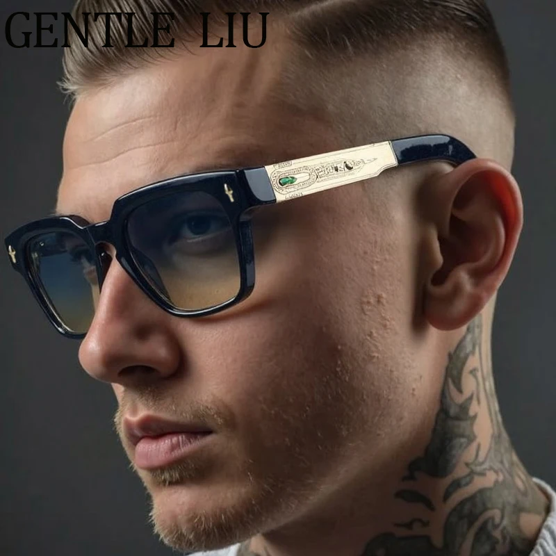 

Punk Polarized Square Sunglasses Men 2025 Luxury Brand Vintage Driving Sun Glasses For Male Fishing Outdoor Shades Eyewear UV400