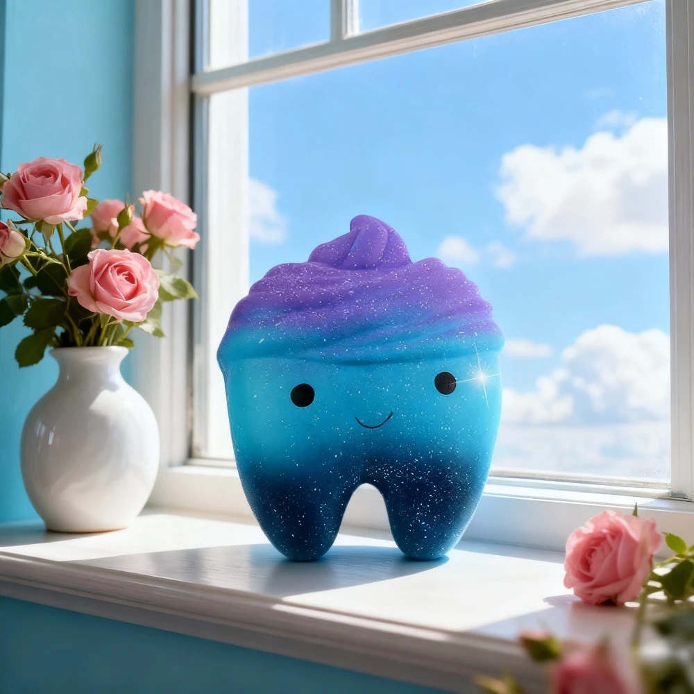 

Squishy Soft Exquisite Fun Galaxy Starry tooth Toys teeth Scented Squish Slow Rising Stress Reliever Squeeze Toy