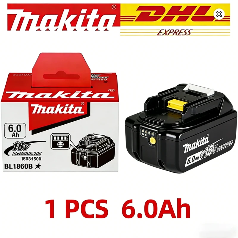 

6000AhOriginal Makita 18V 6.0Ah battery, Makita DTW700 DHW180 DGH181 DTD173 DAS180 DDF487 DTW285 TW004G power tools battery
