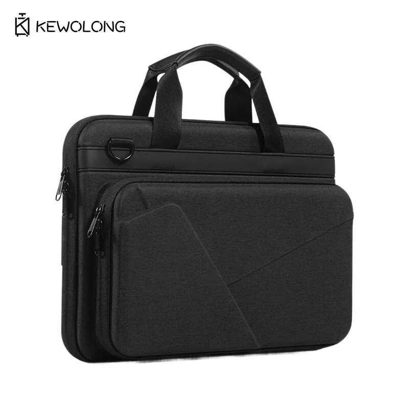 Bolsa para laptop para macbook pro 14 polegadas, capa dura de eva à prova de choque com alça de ombro, pasta mensageiro para computador