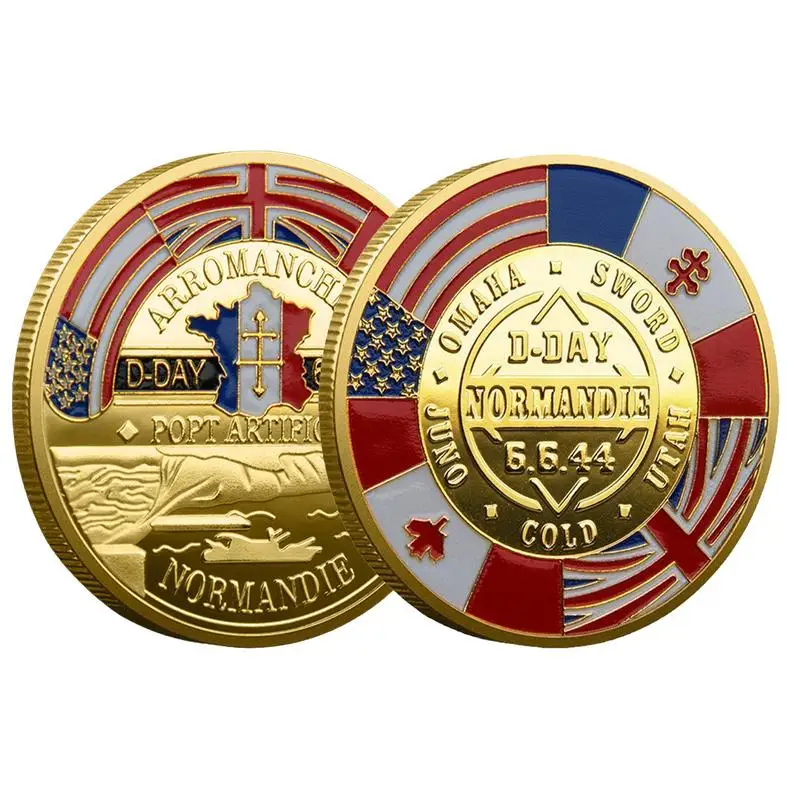 Anniversary Challenge Coin D Day 80Th Normandy Campaign Anniversary Normandie Unique Decorations Coins For 80Th World War 2