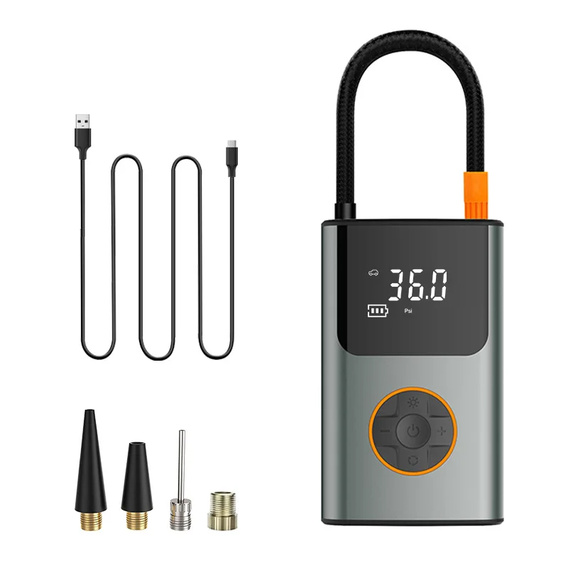Car Air Pump, Digital Wireless Tire Inflator, Portable Electric Pump with LED Display for Auto SUV Motorcycle Bike Ball