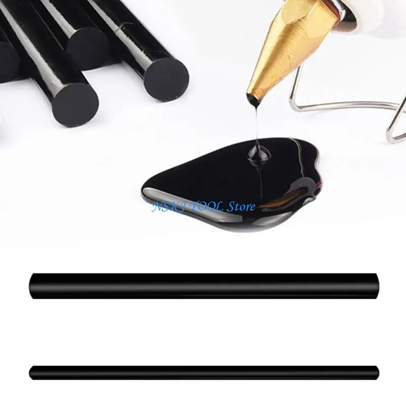 

L8RC 10Pcs Black Hot Melt Adhesive Glues Sticks for Glues Guns Multipurpose for DIY Repair Home Decorations Gluing Projects