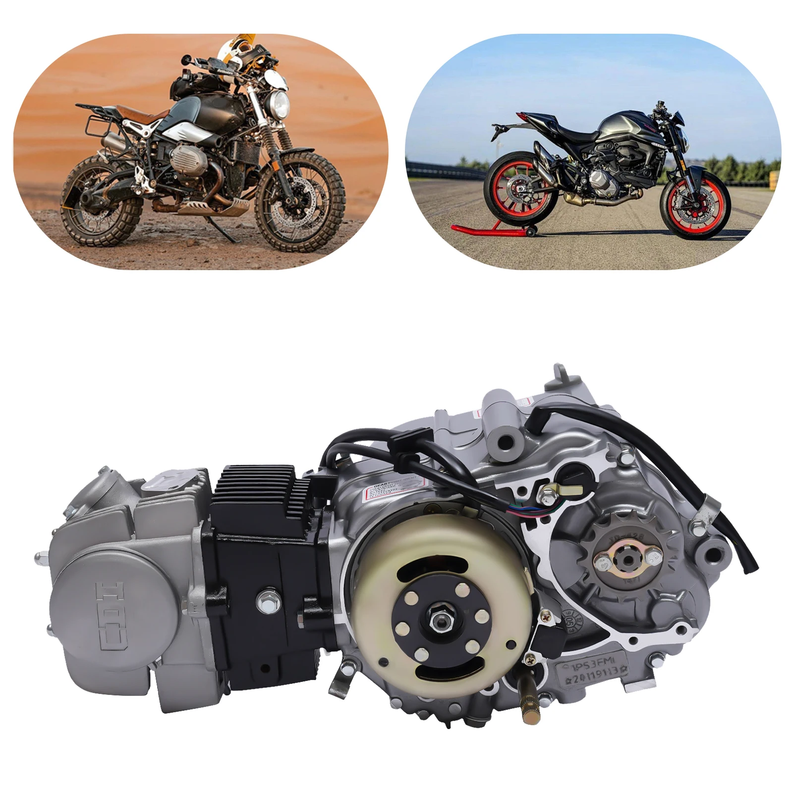 125CC 4-stroke Engine Motor Dirt Bike Engine Kit Manual Clutch 1-N-2-3-4 Aluminum Alloy Motor With CDI Ignition  for CRF50 / CRF70 / XR50 / XR70 / Z50R