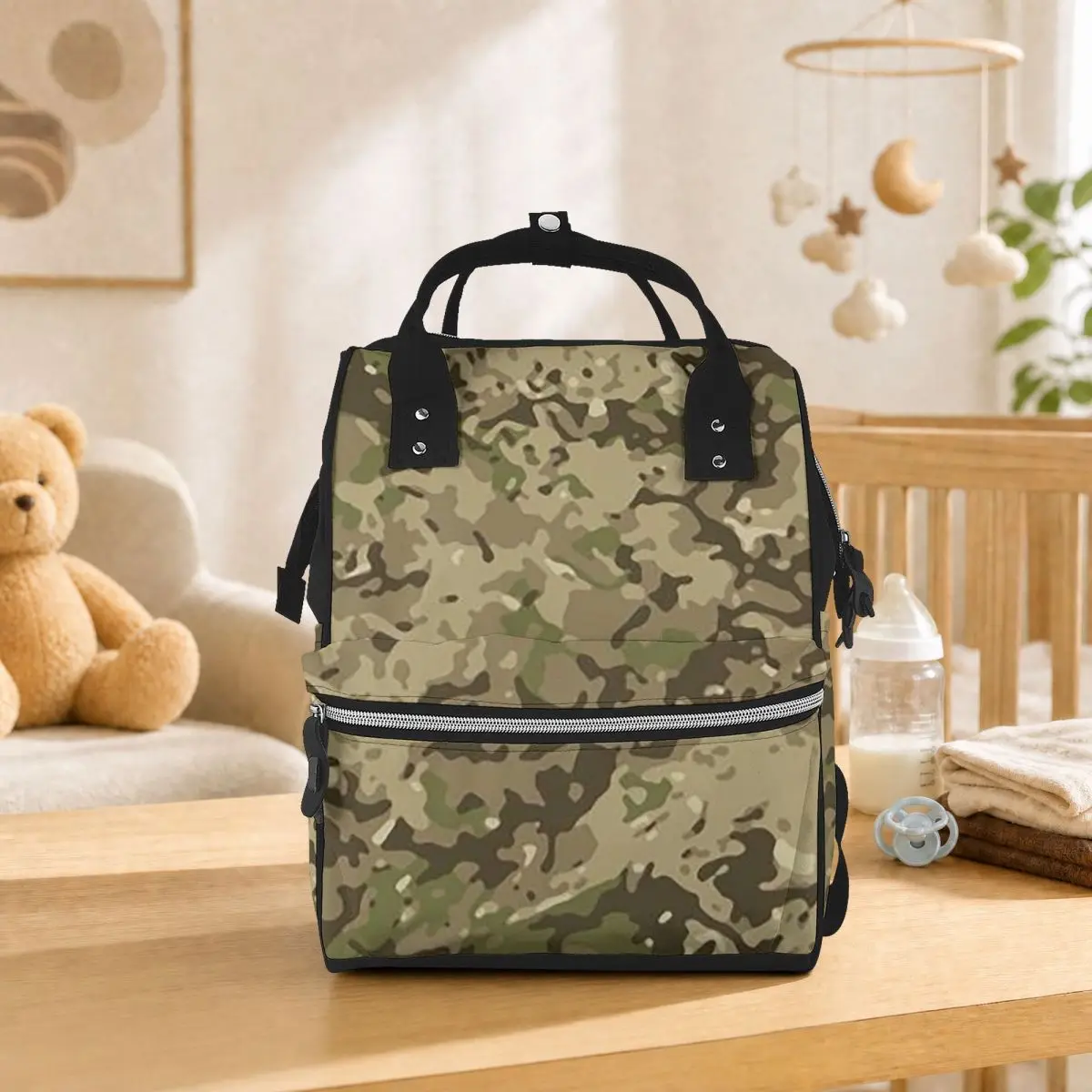 Multicam Military Trout Camo Student Backpack School Bag Hiking Travel Daypack for Men Women Bookbag Shoulder Bags