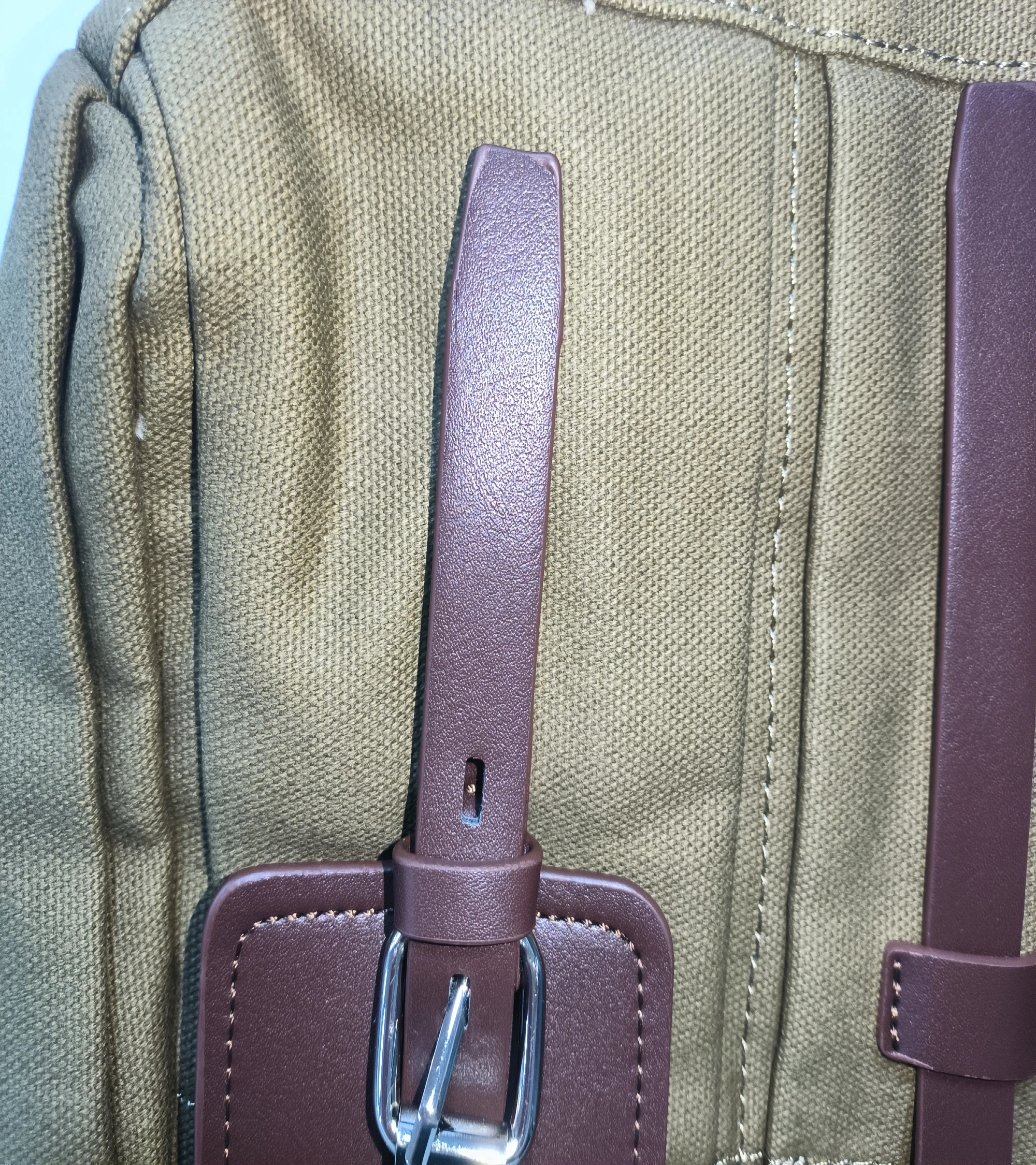 Luxuriöse Canvas-Leder-Mehrfach-Taschen-Tragetasche, Damen-Schultertasche mit Reißverschluss im Vintage-Stil, Motorrad-Biker-Style Handtasche, Leichtgewichtig – Detail 14