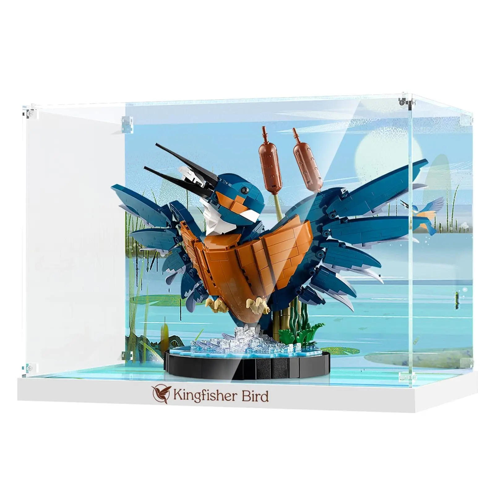 

Acrylic Display Box for Lego Kingfisher 10331, 3mm Display Case, Transparent Dustproof Display Case (Display Box Only)
