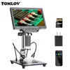 TOMLOV-DM201 seデジタル顕微鏡、連続増幅拡大鏡、大型カラーLCDスクリーン、検査、USB、7インチ、12mp、1-1200x 1