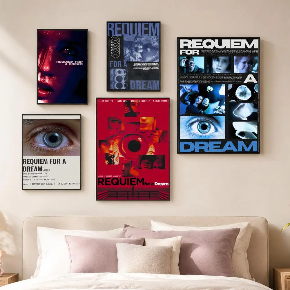 Movie R-Requiem for a Dream Poster Vintage PP Paper Wall Art Home Decor Print for Bedroom Living Room Aesthetic Gift