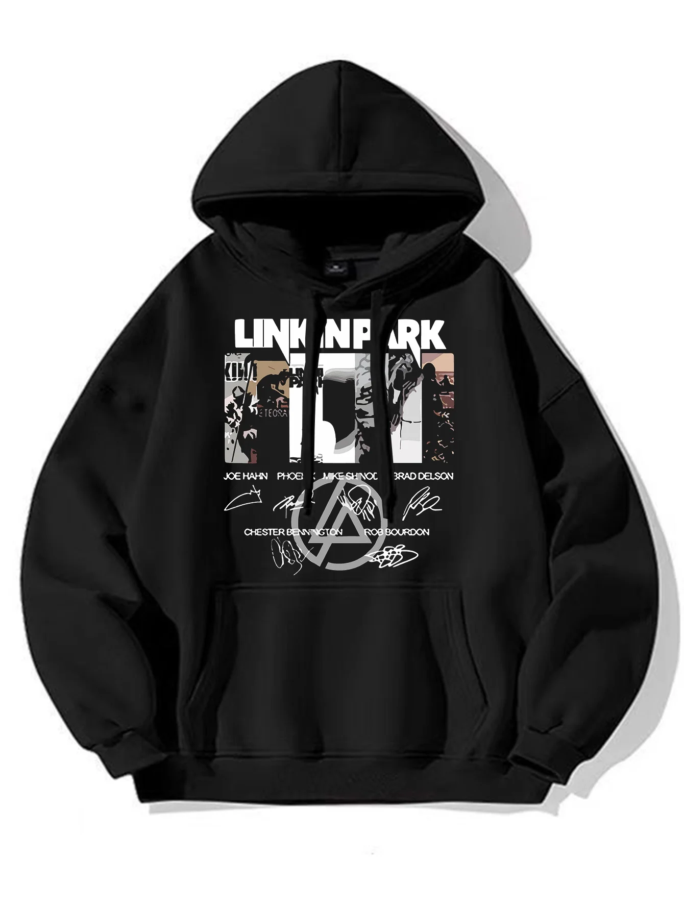 Harajuku Linkin Park القوطية هوديس العصرية الرجال النساء مقنعين البلوز خريف شتاء طويلة الأكمام الصوف هوديي فضفاض غير رسمي #1