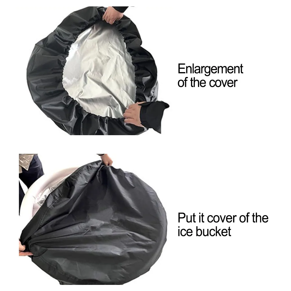 Ice Bath Cover 32in 36.6in Cold Plunge Tub Lid Windproof Dustproof O'utdoor Portable Bucket Protector For Recovery And Cleanline