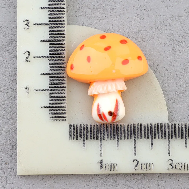 10pcs Mixed Flatback Mushroom Cabochon Vintage Resin Kawaii Diy Jewelry Figurine for Decoration Miniature Figures Flat Backs