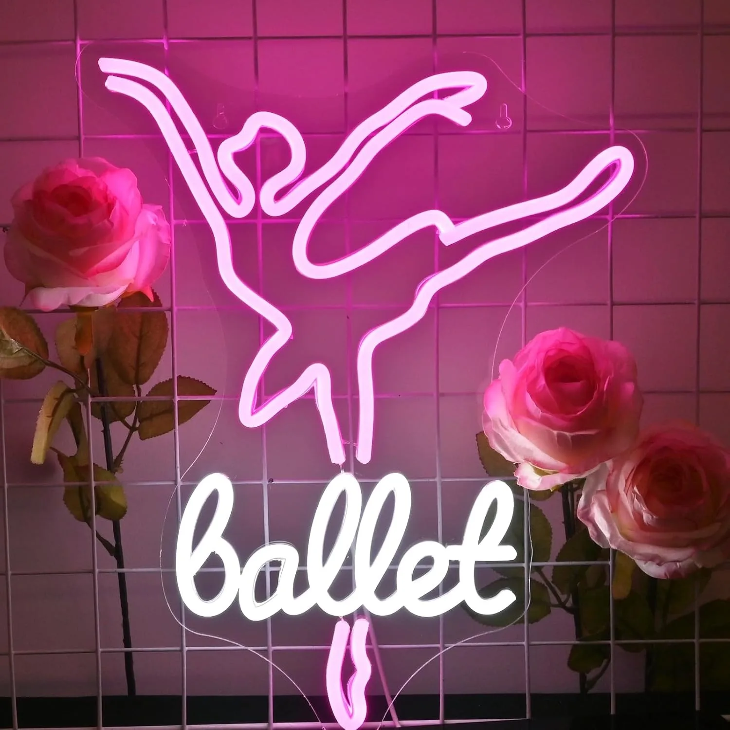 Ballet Girl Neon LED Signboard Glow Sign Dimmable Be Used  For Dance Studio Theatre Stage Art Show Decoration