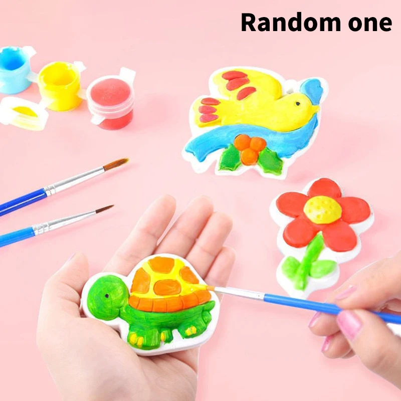 Children's Diy Handmade Toys Plaster Dolls Animals Dinosaurs Painted Painting Small Plaster Coloring Toys