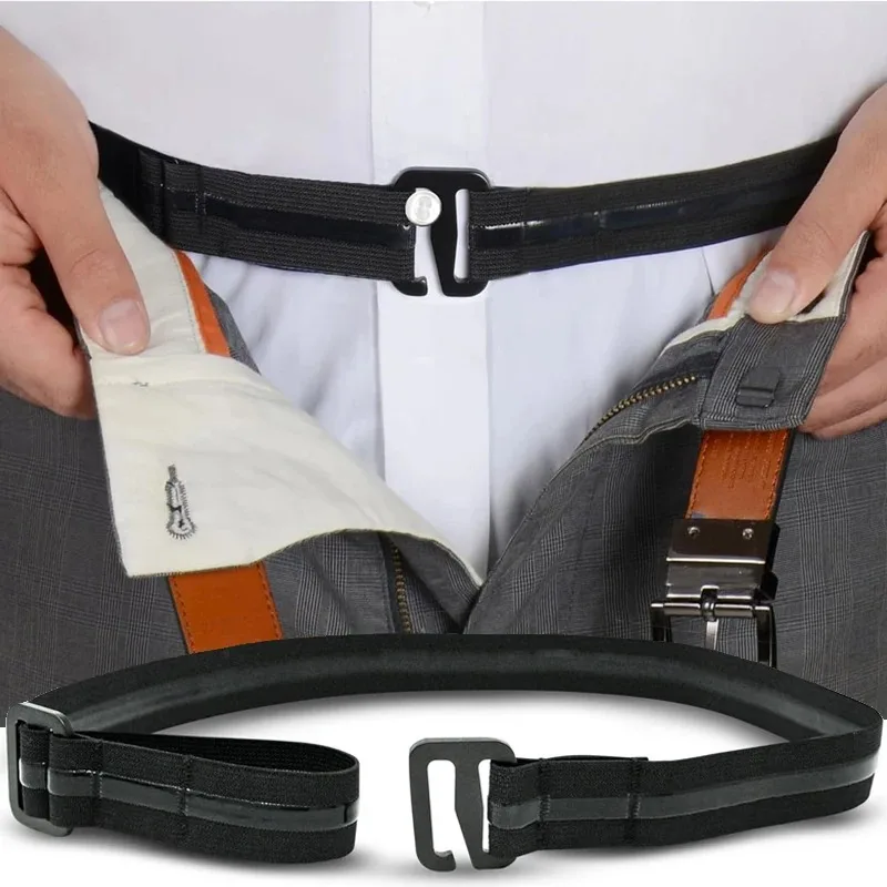 1/2 قطعة للجنسين عدم الانزلاق سيليكون الأشرطة حزام مطاط المضادة للتجاعيد قميص البقاء أفضل أحزمة حزام الأعمال لبدلة قميص