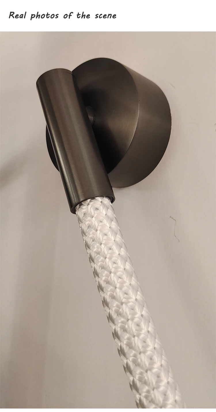 Luke Wand lampe einfache Atmosphäre Licht nordische Nachttisch lampe Wohnzimmer Faser gewebte Licht emittierende Röhre Lampe Bett Zimmer Nacht lampe – Detail 18