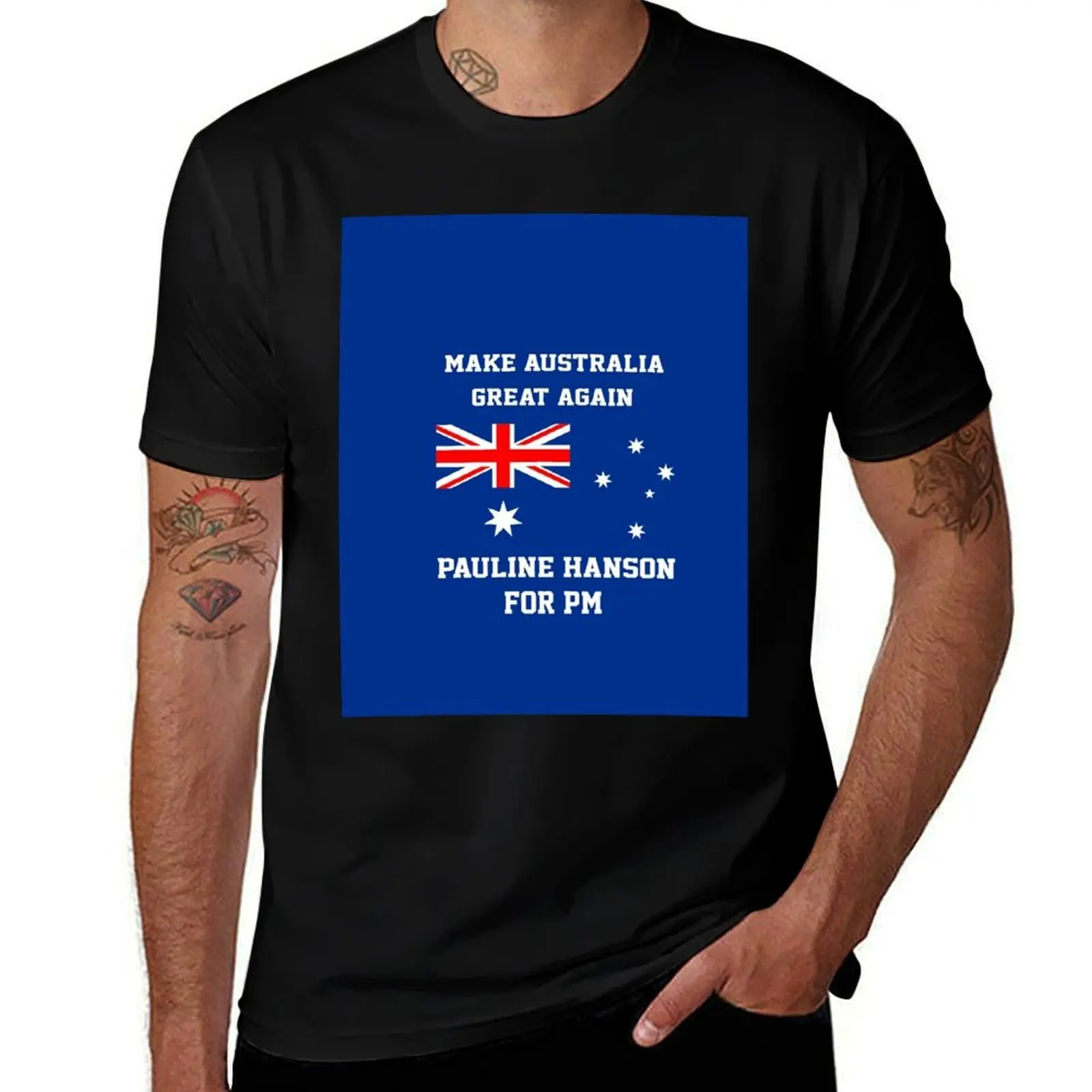 

Pauline Hanson for PM T-Shirt vintage graphic tee Short sleeve tee fruit of the loom mens t shirts