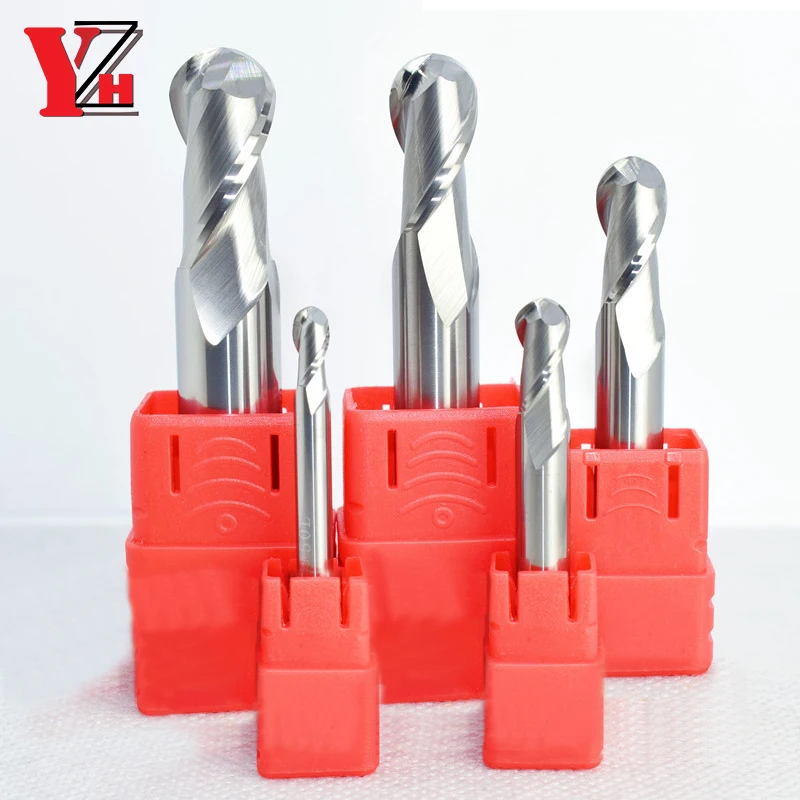 

HRC45/55 Aluminum Ball-Nose End Mill 2 Flute Tungsten Steel Tool CNC R0.5 R0.75 R1 R1.25 R1.5 R1.75 R2 R3 R4 R5 R6 R7 R8 R9 R10