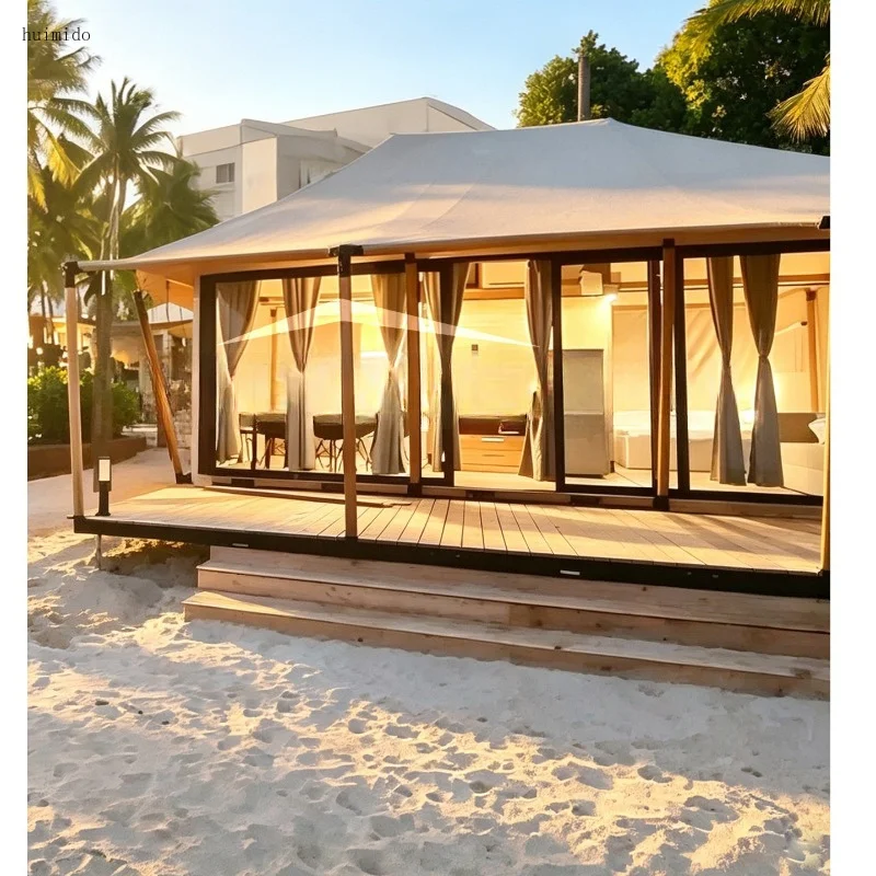 High-end Wild Luxury Tent Steel Structure Double-layer Thickened Rainproof Homestay Scenic Resort Hotel Tent