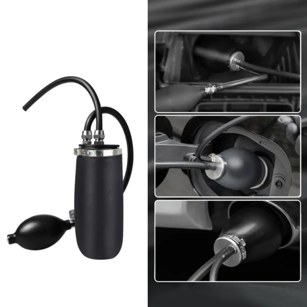 1Pc Car Quick Intake Adapter Black Smoke Leak Detector Diagnostic Tool Airbag Engine Air Intake Hose Air Drum Diagnostic Airbag