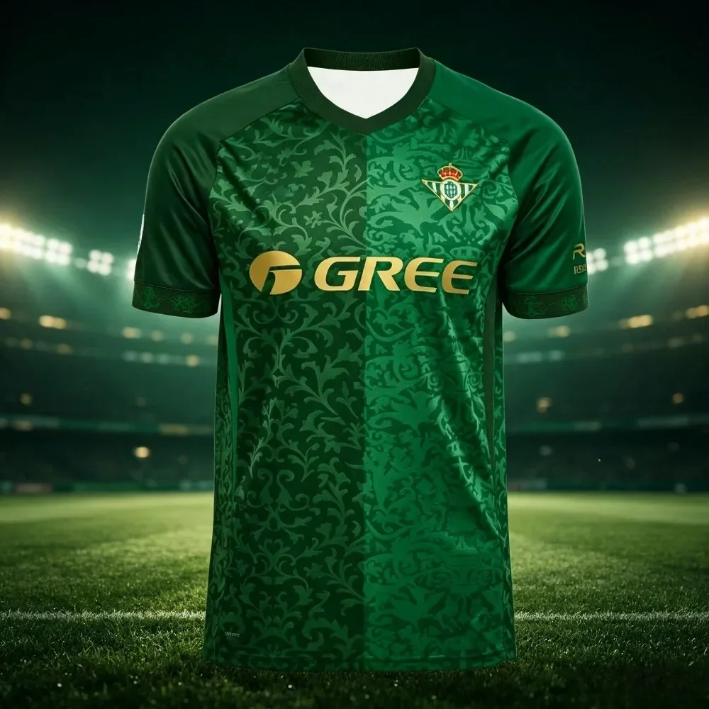 26-27 Betis Away Football Jersey T-shirt Men Summer 3D Sports Fashion Training Breathable Quick Drying Fashion T-shirt