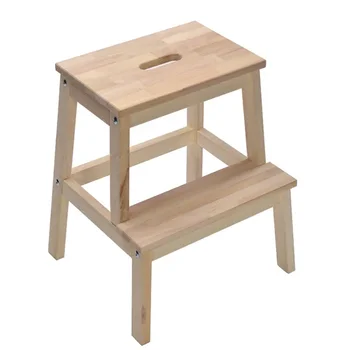 New 2-tier step stool solid wood shoe bench for living room home step stool home kitchen