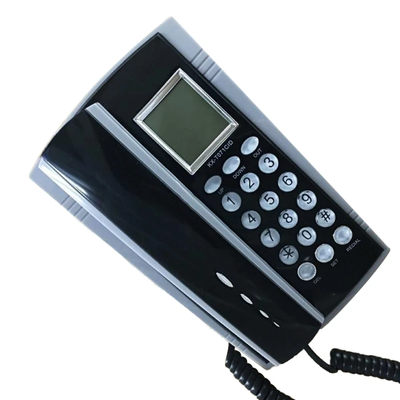 KX~071 Corded Telephone with LCD Display Landline Phone Support Wall Mount and Desktop Telephones LCD Display and Redail