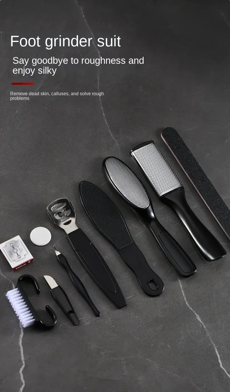 Stainless Steel Pedicure Tool Set Foot Care Kit Foot File Callus Remover Dead Skin Trimming Supplies For Home Personal Foot Spa Daily Maintenance view 6