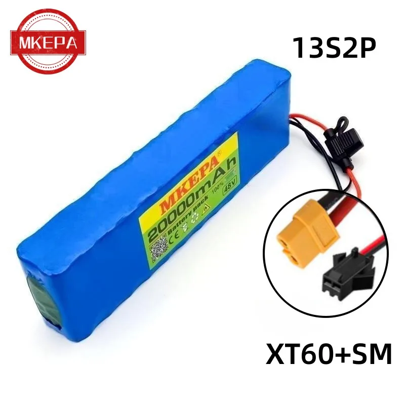 MKEPA Original Special offer For 48v 20000mAh 18650 Li-ion Battery Pack 13S2P Conversion Kit Bafang 30A fuse