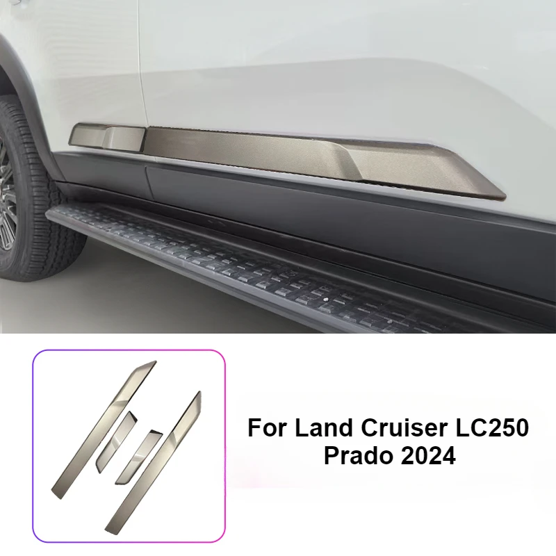 For Land Cruiser Prado LC250 2024 Car Door Side Trim Sticker Car Body Anti-collision Protector Auto Exteiror Decal  Accessories