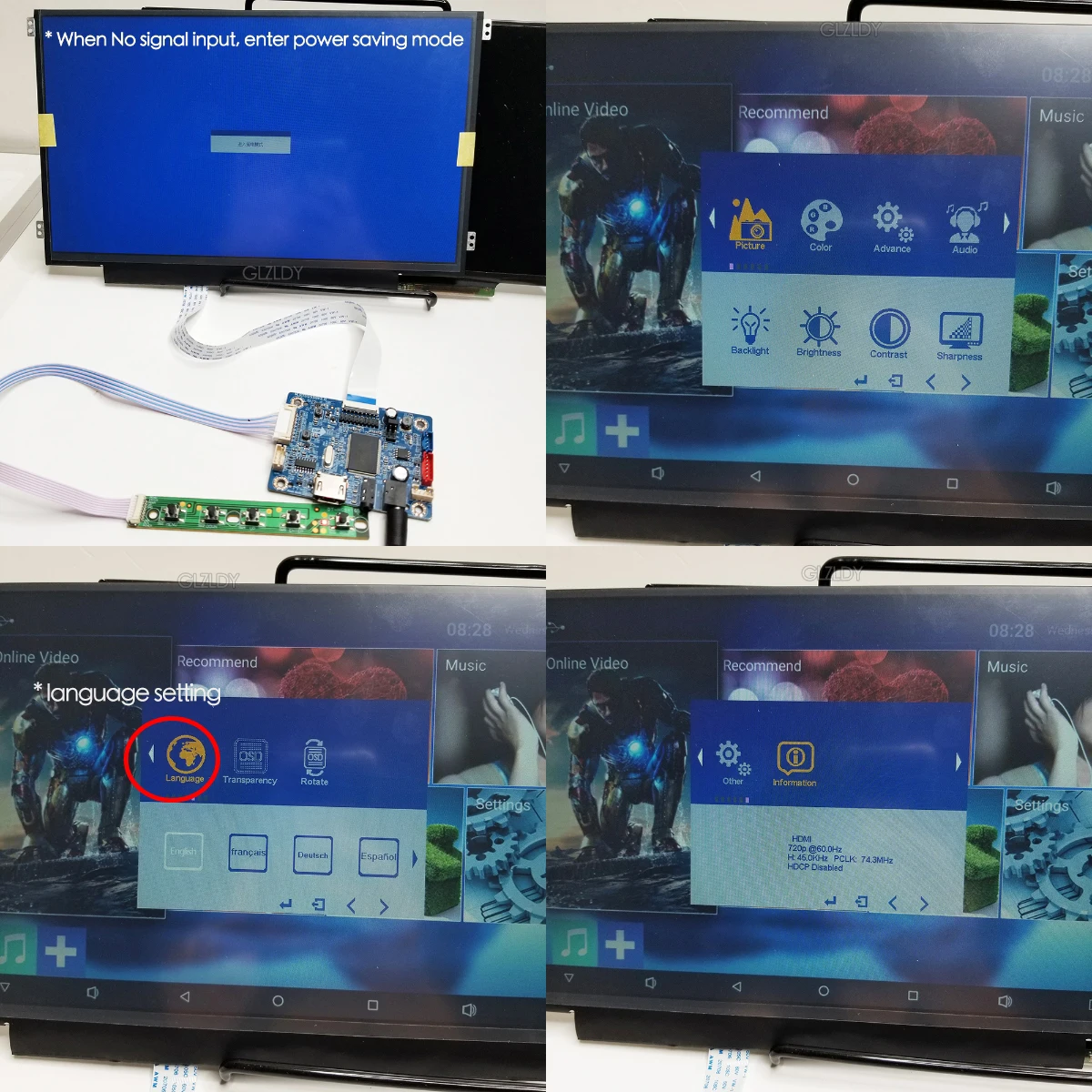 30-контактная плата драйвера ЖК-дисплея без привода EDP к HDMI для разрешения экрана 1920x1080 1600*900 1366*768 Универсальный ЖК-контроллер EDP