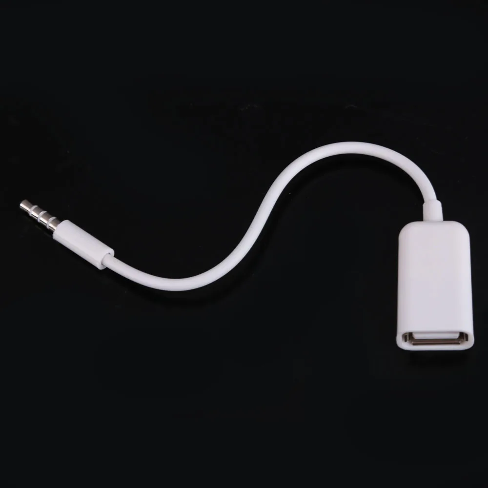 3.5mm Male Plug Jack To USB Female Converter Adapter Cord Connect Cable Car Audio Cable Car Adapter Cable