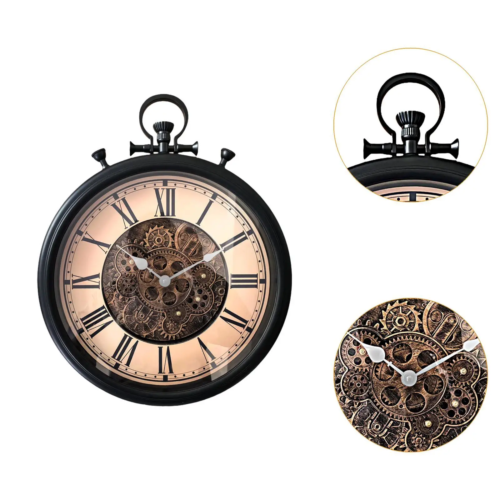 Wall Clock Lightweight Gifts with Moving Gears Silent Decorative Ornament Wall Art for Kid’S Room Classroom Office Bedroom Study