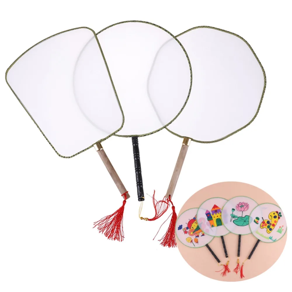 

Круглые граффити, элегантные украшения для дома, настольные украшения, художественный материал для рисования, сделай сам, пустой веер, веер ручной работы, сделай сам, художественная роспись, веер