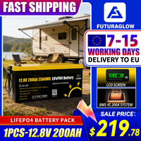 GoKWh 12V 200AH LiFePO4 Battery Lithium Iron Phosphate Pack 4S 200A BMS 6000+ Cycles For RV EV Home Energy Storage Fast Delivery