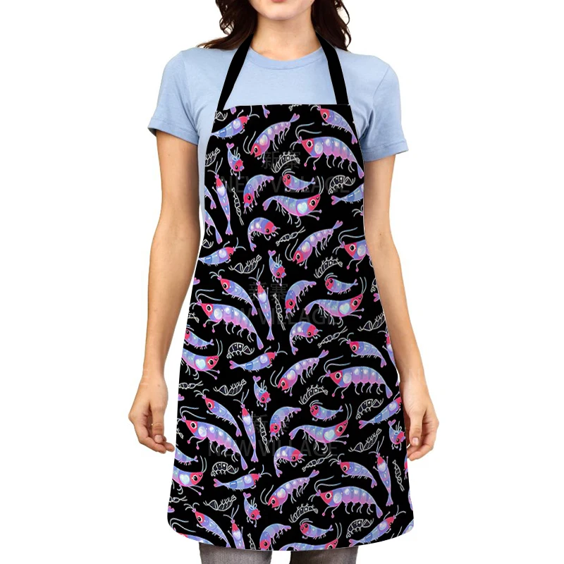 Landscape oil painting Printed Cotton Linen Sleeveless Aprons Kitchen Women Pinafore Home Cooking Baking Waist Bib 47x38 68x55cm