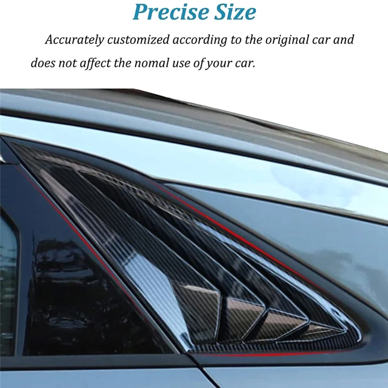 

2X Rear Side Window Quarter Louver Cover For KIA K5 2020 2021 2022
