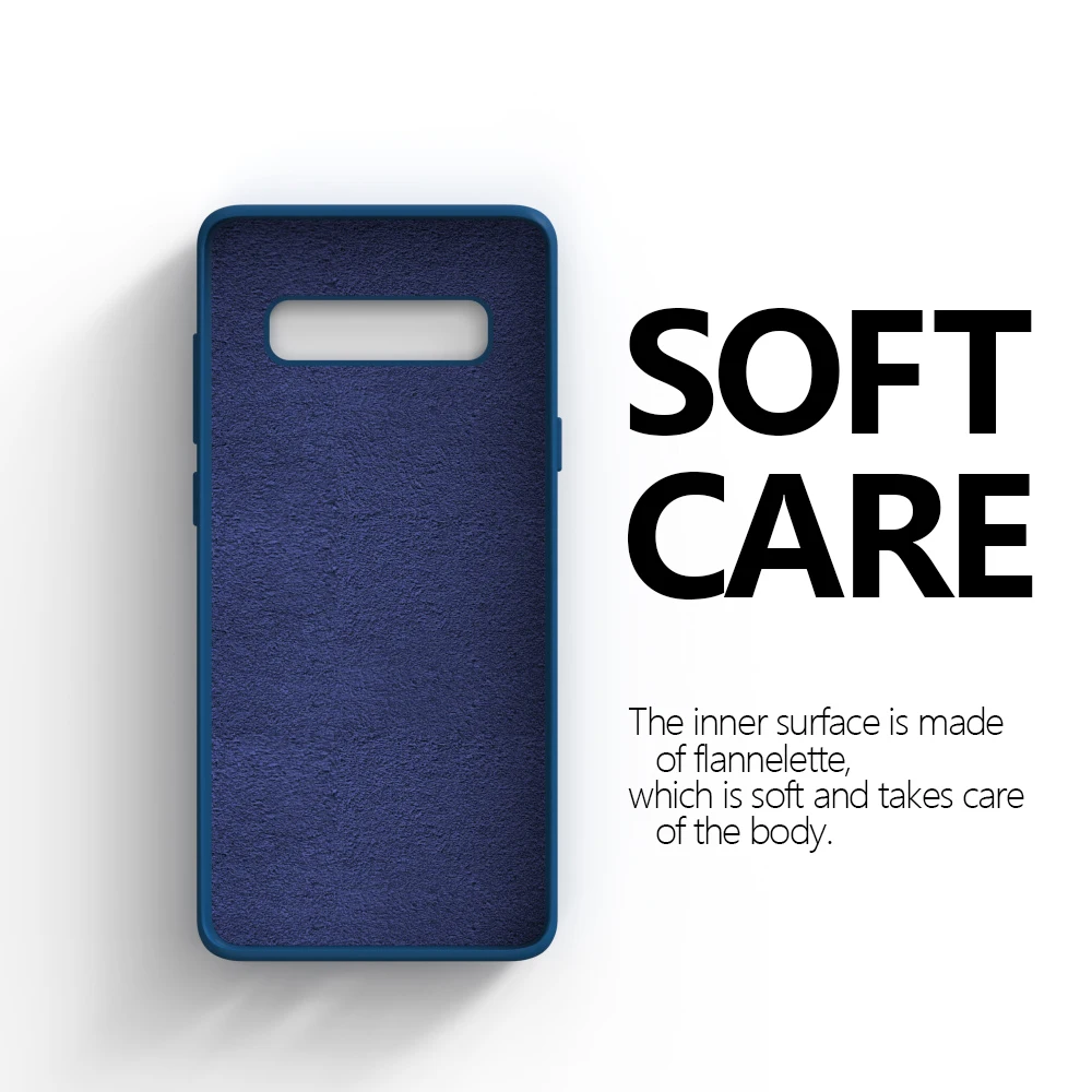 For Samsung Galaxy S10 S20 S21 S22 Plus S10Plus S10E A55 A54 A35 A34 A13 Silicone Case Shockproof Soft-Touch Back Cover Funda