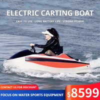 EPP Electric Watercraft 52km/h, 6-18kW Motorized Jet Ski/Surfboard for 2 Adults, 90min 150kg Load Water Sports & Skiing Powered