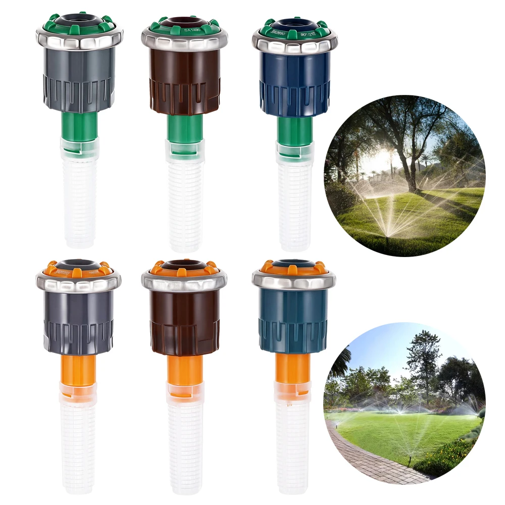 Adjustable 360 Degree Sprinkler Head In-ground Rotary Telescopic Water Nozzle Range 1.5-11.0m Rotating Ray Scattering Nozzle 1Pc