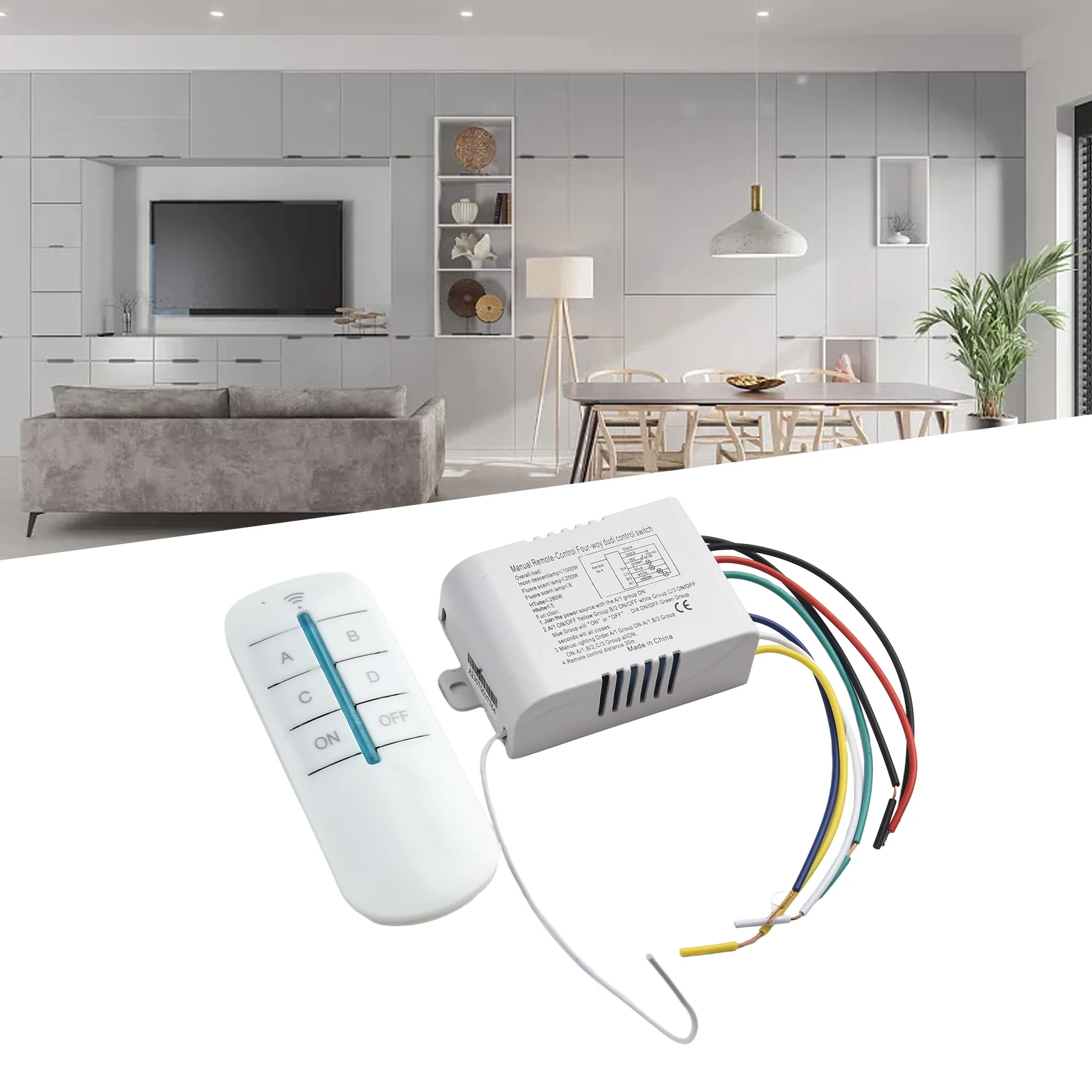 Remote Control 4 Way Digital Wireless for Wall Light Control Switch Receiver Transmitter Remote Control Remote