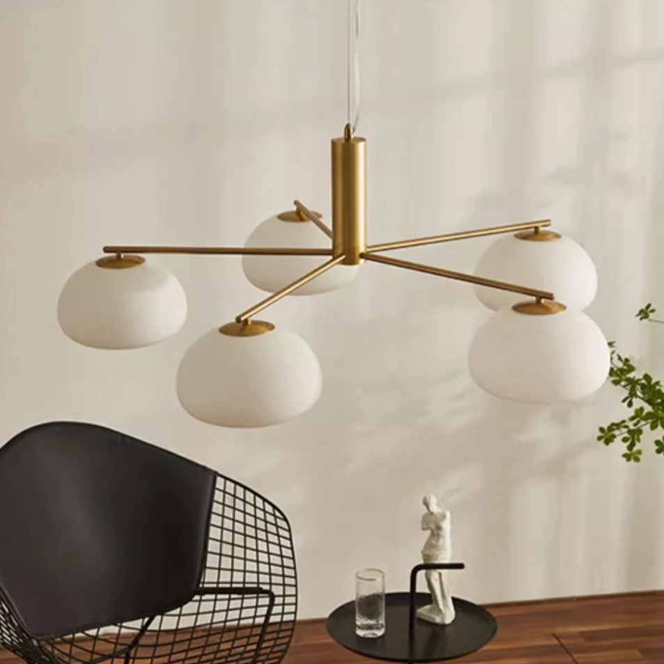 Briette plafondlamp led melkwit glazen lamp voor woonkamer slaapkamer Bauhaus middeleeuwse lamp tentoonstellingshal Mid-century licht