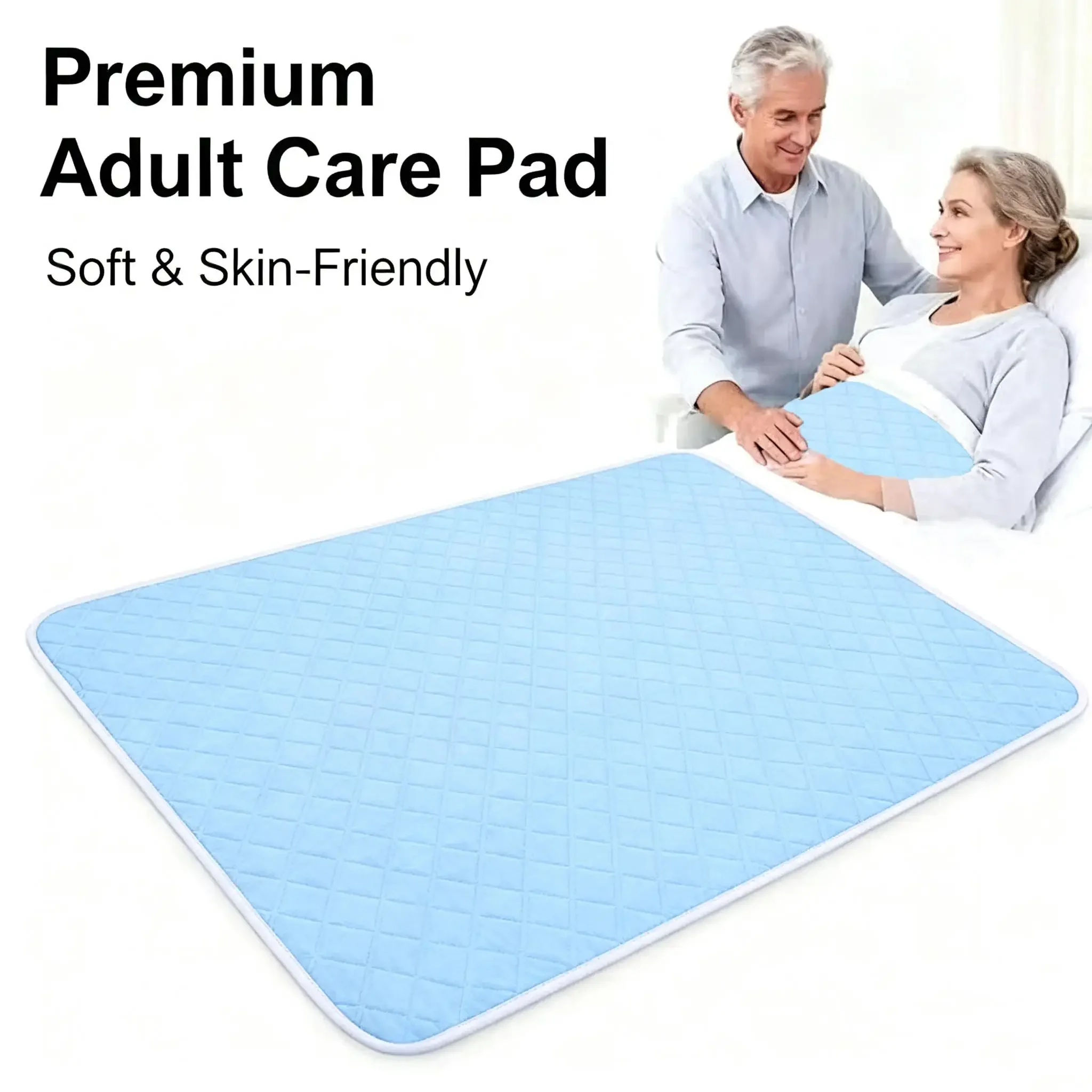 Extra Absorbent Washable Underpad- Reusable Waterproof I Pad for Adults, Elderly, Bed And Furniture Protection