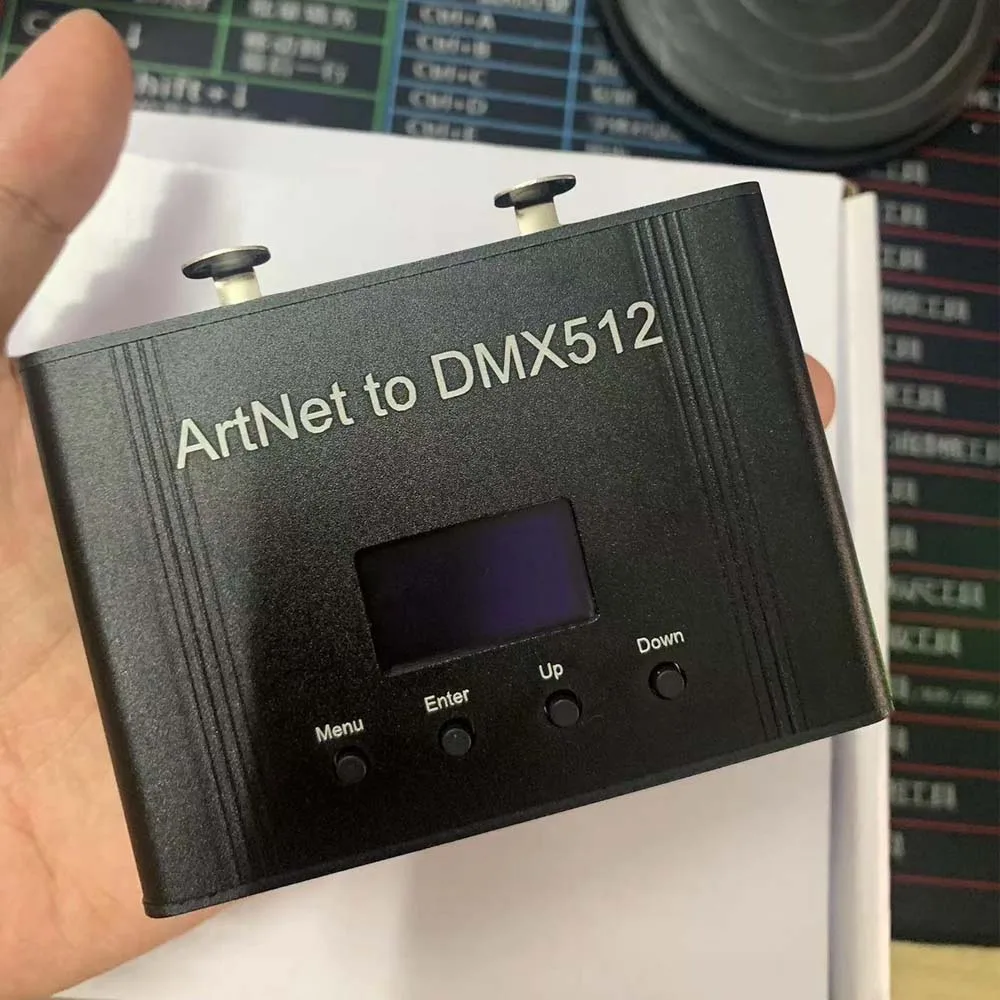 ArtNet DMX 512 Ethernet sterownik oświetlenia interfejs, 2 wszechświat dmx ,1024, komputer kontroluje światło bezpośrednio