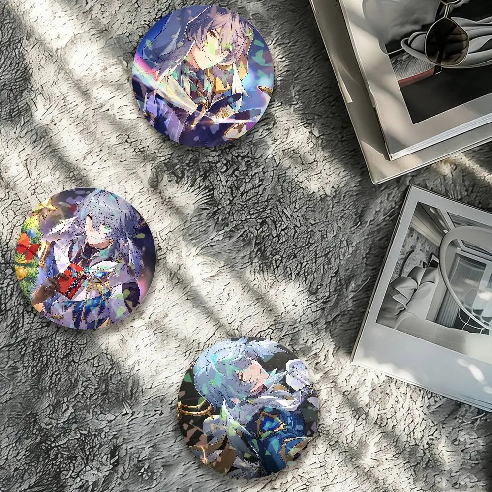 Game Honkai Star Rail Sunday Laser Badge Creative Pins Brooch for Bag Clothes Hat Decor Gifts Fans Collect