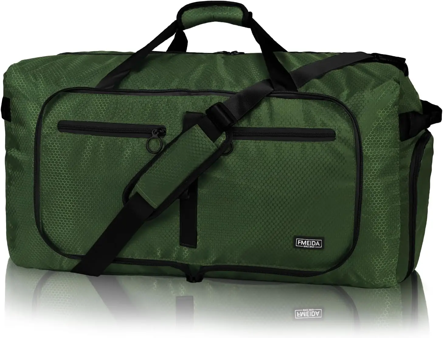 

65L Travel Duffel Bag with Shoe Compartment, Foldable, Water Repellent & Tear Resistant