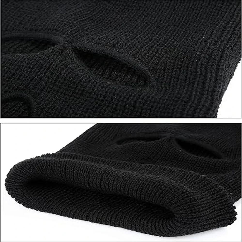 Winter Riding Mask 3 Hole Full Face Cover Ski Mask Hat Outdoor Balaclava Knitted Neck Warm Caps Snowboarding Men Women Face Mask - view 5
