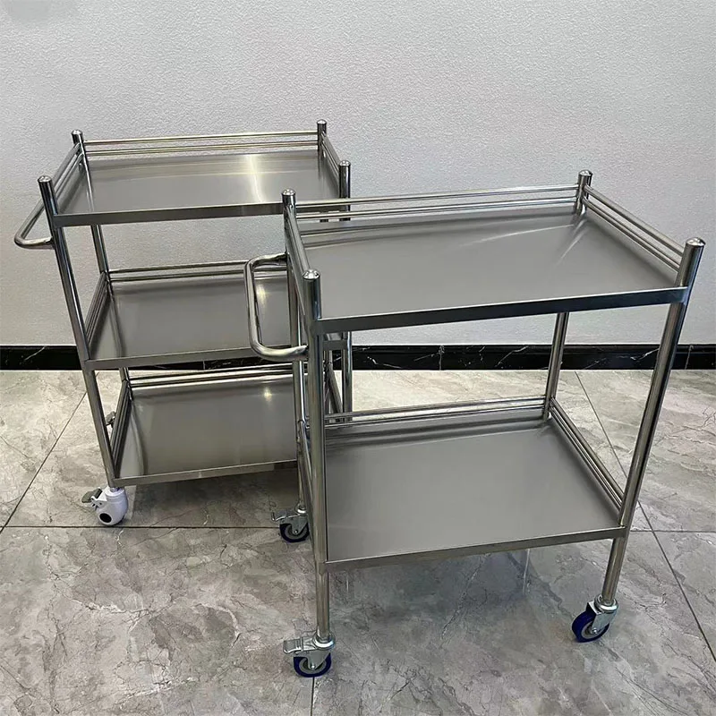 

304 thickened integrated welding stainless steel cart lengthened treatment cart instrument tool table