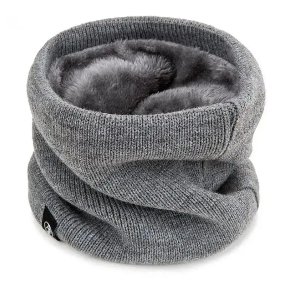 

Soft Neck Warmer Winter Windproof Scarf Windproof Cold-proof Cashmere Winter Ring Scarf Solid Color Fashion